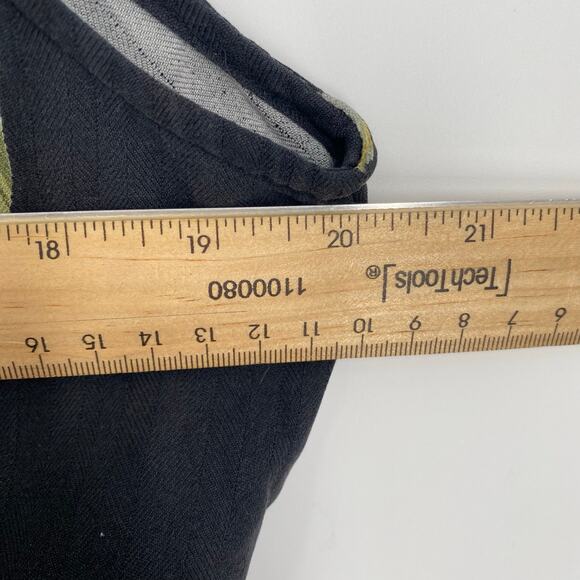 Banana Bay Top Women’s Medium Silk Knot Tie Front Tropical Palm Print Resortwear - Picture 5 of 6